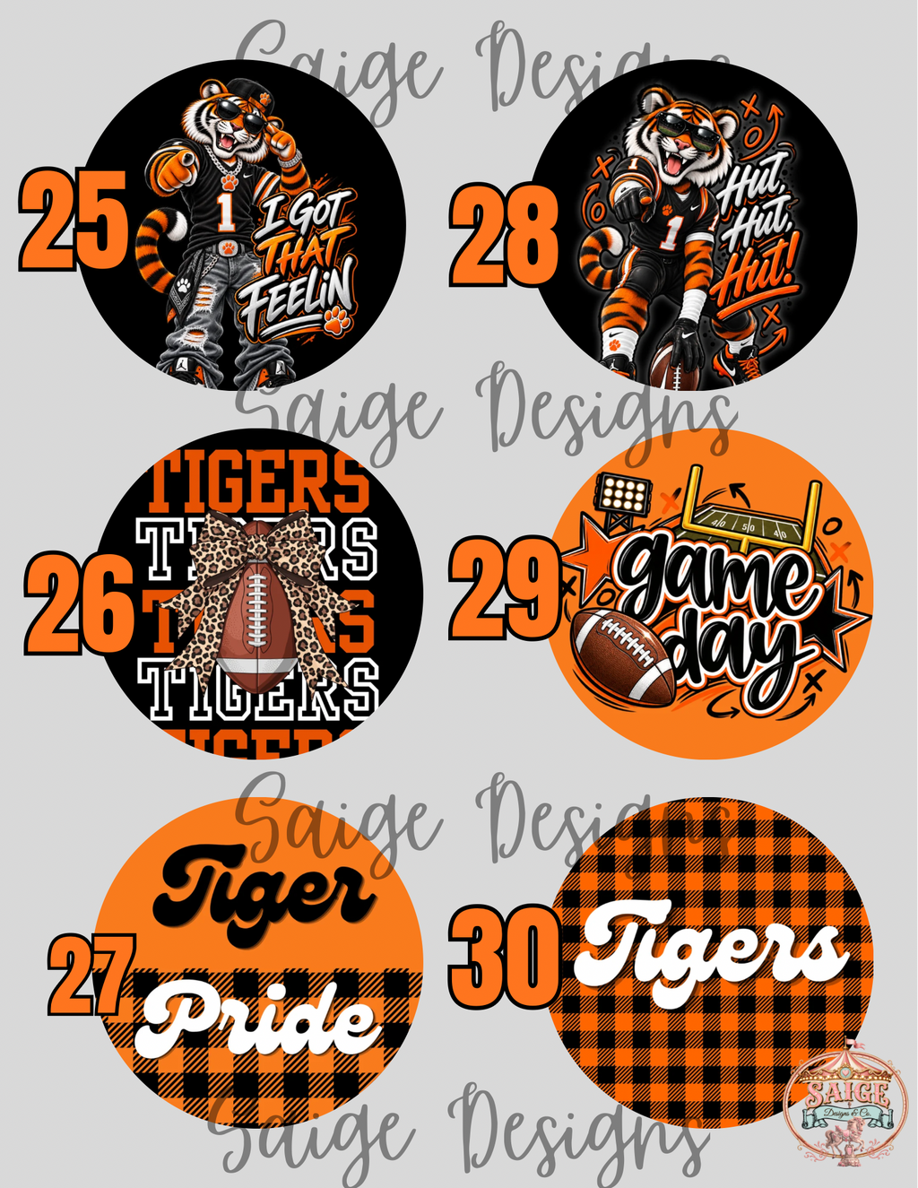 Opelousas High School Lady Tigers Volleyball Button Pin Fundraiser