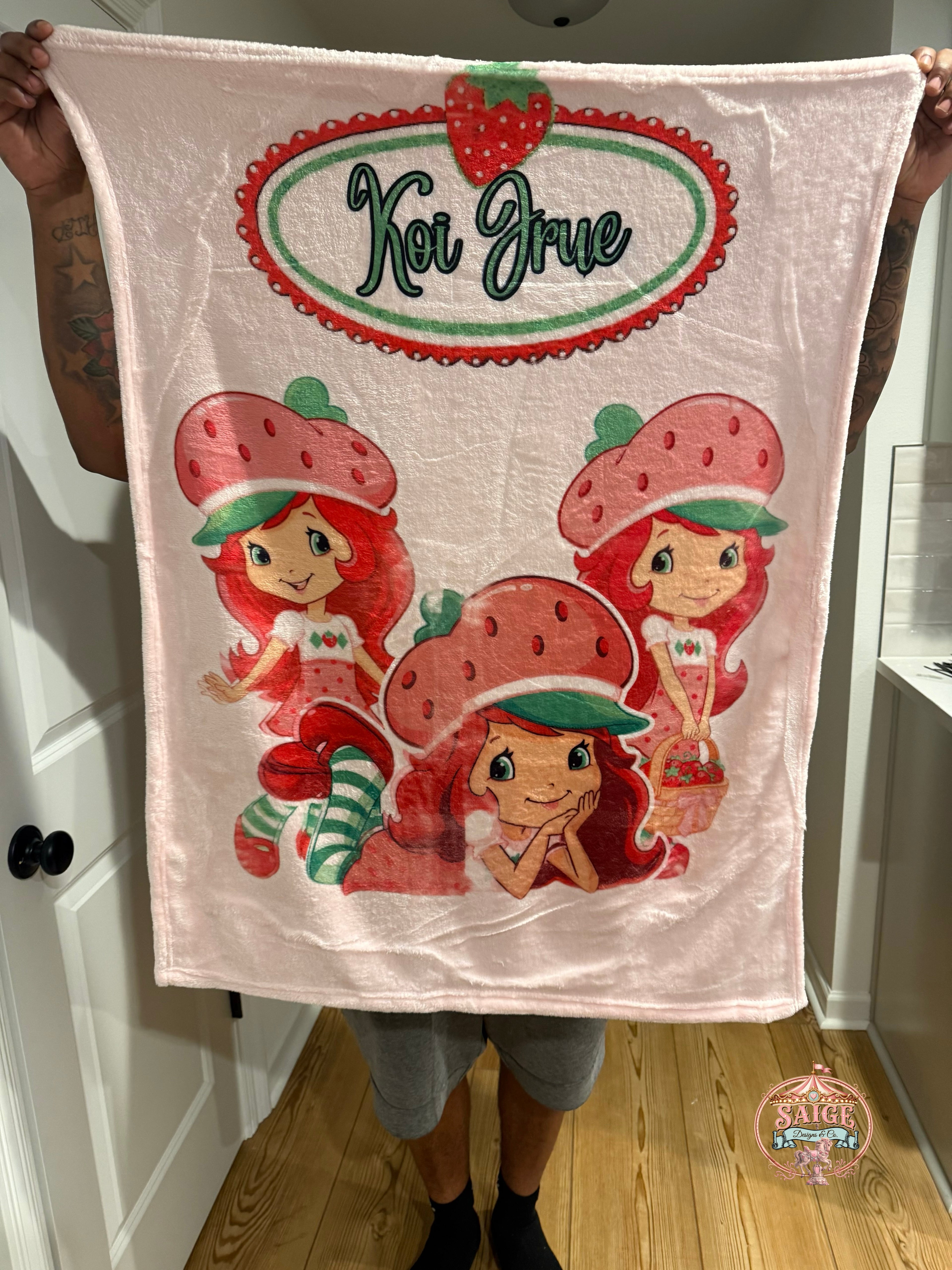 Custom Full-Size Design Plush Baby Blanket