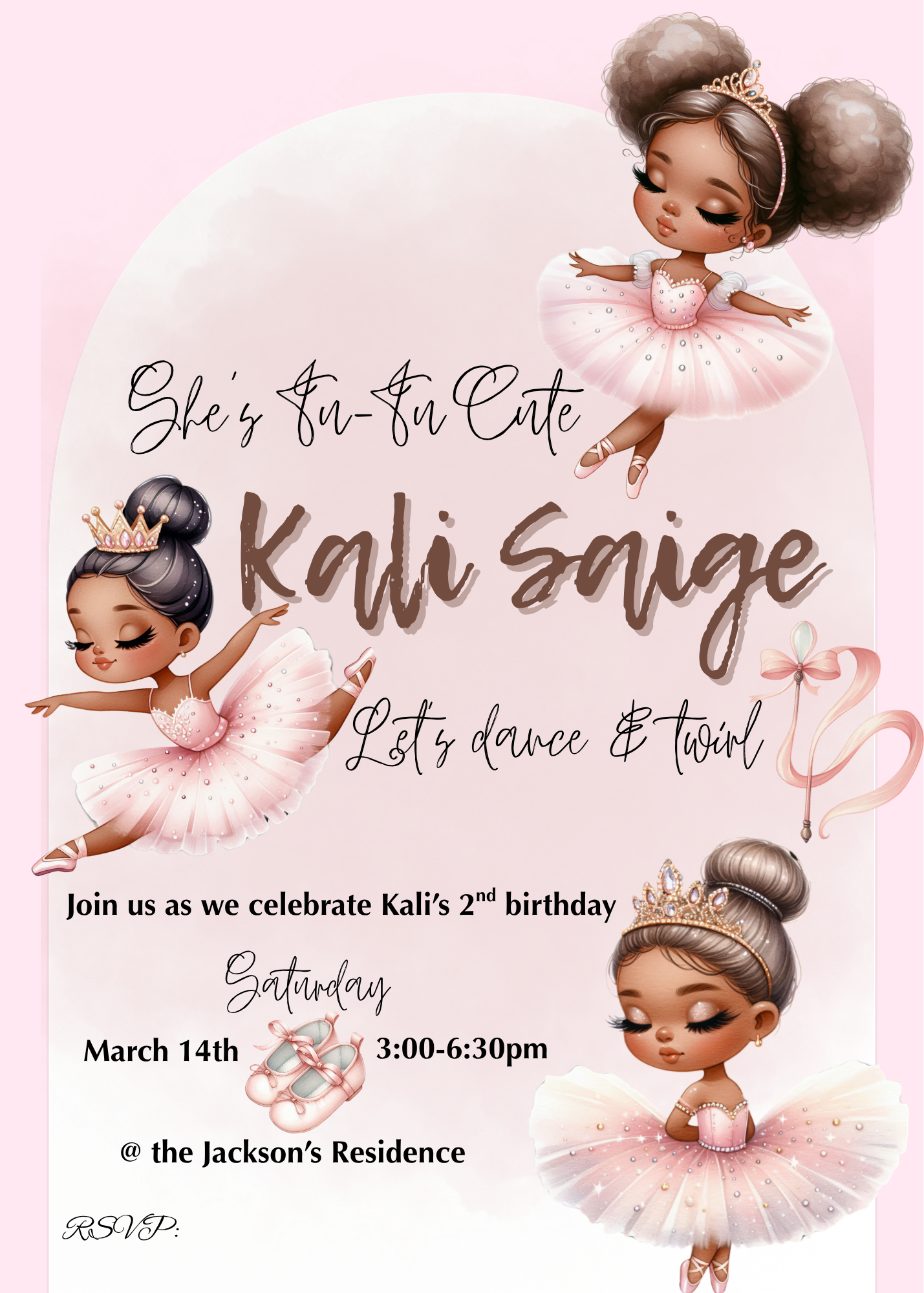 Custom Children's Digital Birthday Invitation